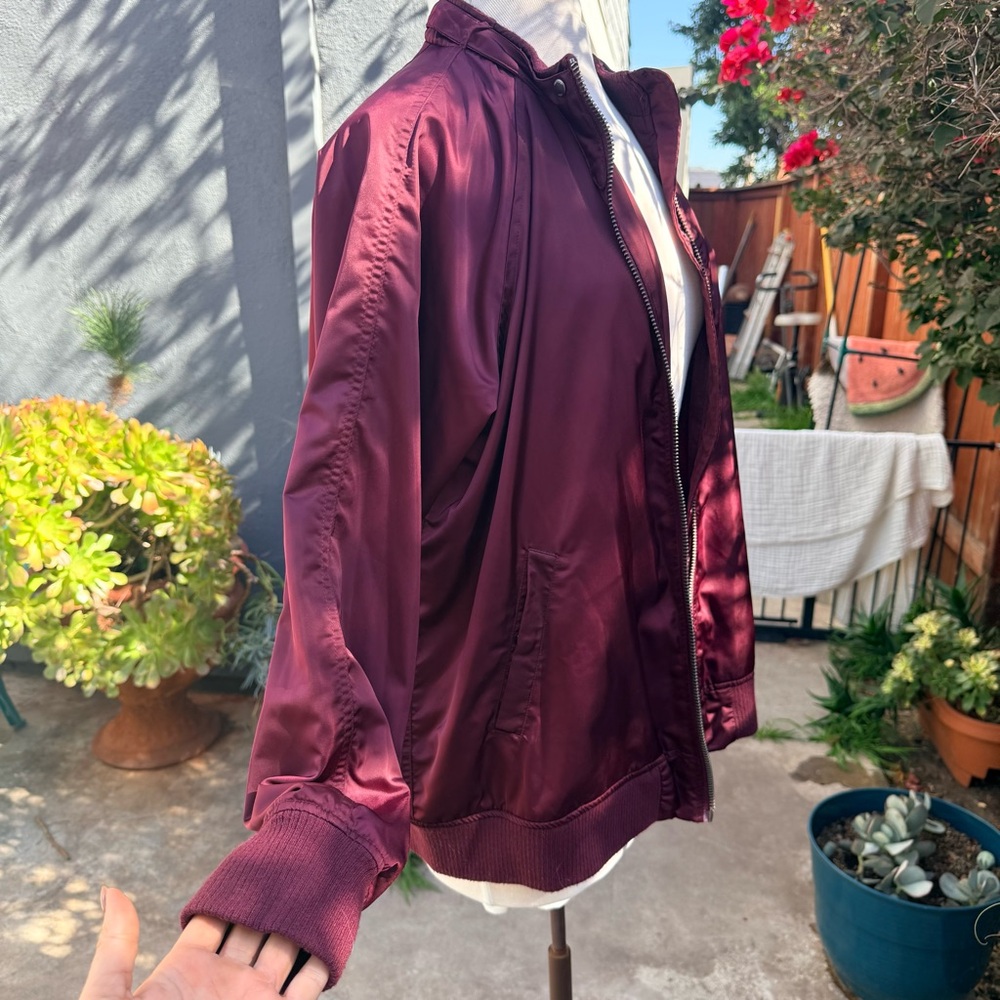 Members Only Burgundy Bomber Jacket - Picture 15 of 16